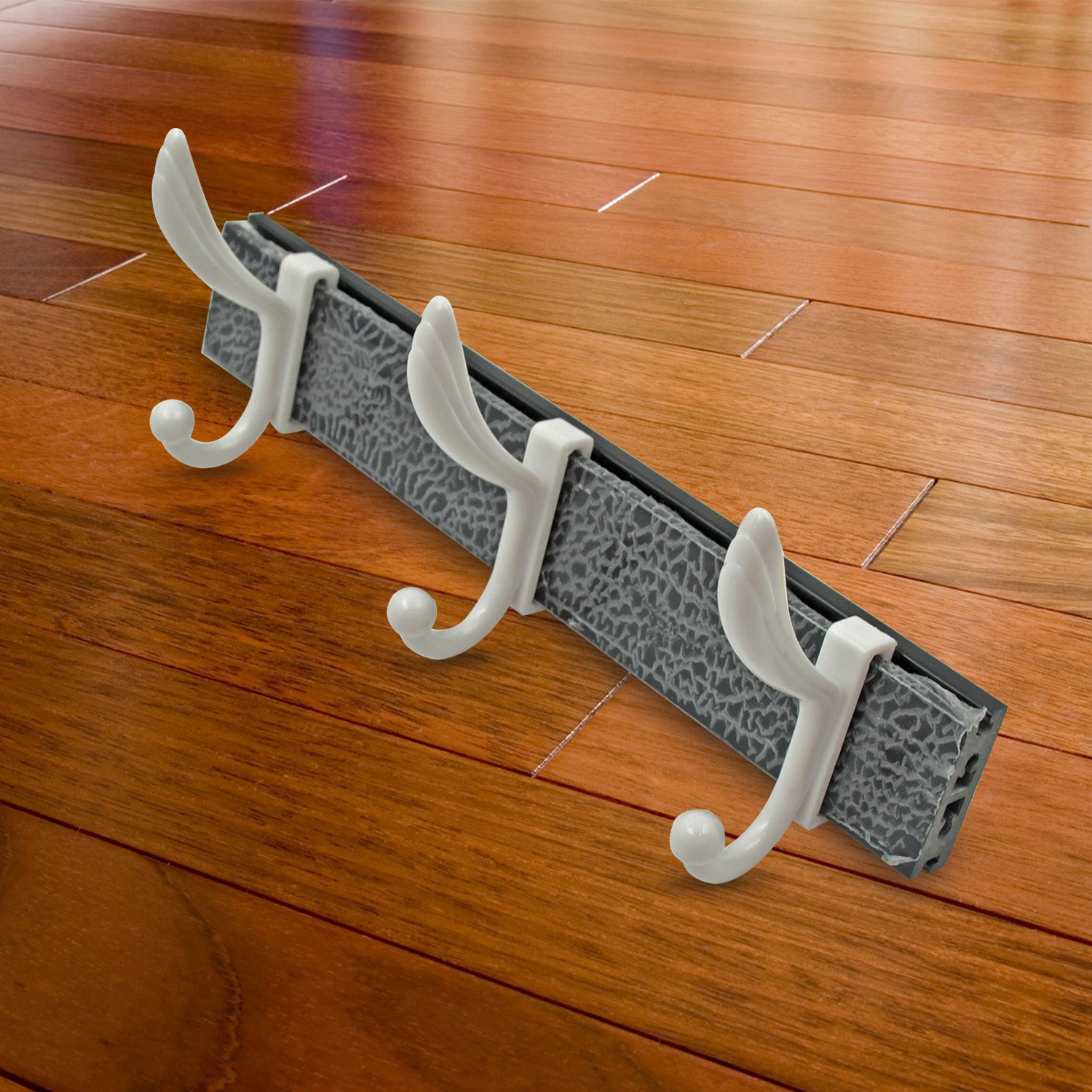Wukusy 6-hook cloth hanger wall rail for hanging clothes, jackets, hats, and coats, wall-mounted home improvement accessory.
