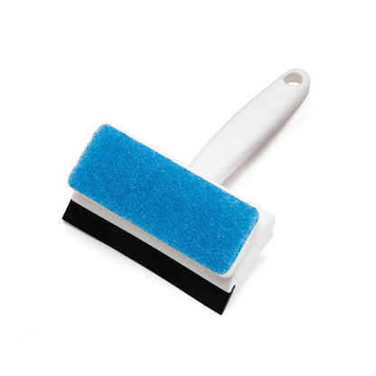 Wukusy 2-in-1 glass wiper cleaning brush with double-sided design for mirrors, tiles, windows, and bathroom glass surfaces.