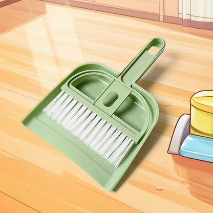 Wukusy mini dustpan and brush set for multipurpose cleaning, compact home improvement tool for sweeping small messes.