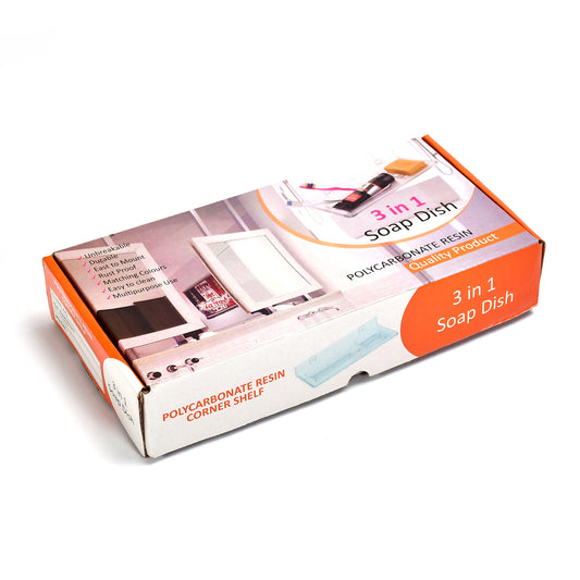 Wukusy 3-in-1 glass soap dish on stand, part of Pure Source India bathroom ware collection, suitable for home improvement.