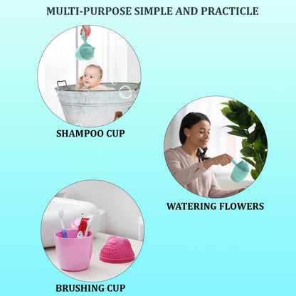 Wukusy Baby Shampoo Shower Cup in soft plastic, safe for bathing, with a water scorpion design, ideal for gentle hair washing.