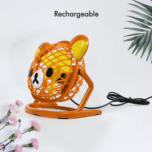 Wukusy Teddy Bear portable USB fan, adjustable multi-use fan suitable for home, office, or car, battery not included.