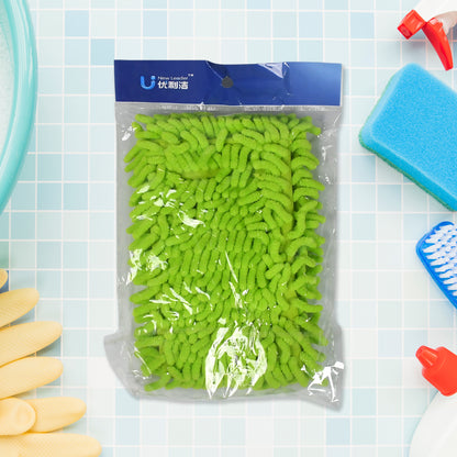 Wukusy microfiber flexible mop cleaning accessories with extendable handle, suitable for home, kitchen, and office cleaning.
