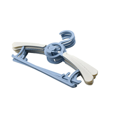 Set of 5 Wukusy large plastic adjustable dress hangers for children, lightweight, space-saving closet hangers for clothes, coats, and shirts.