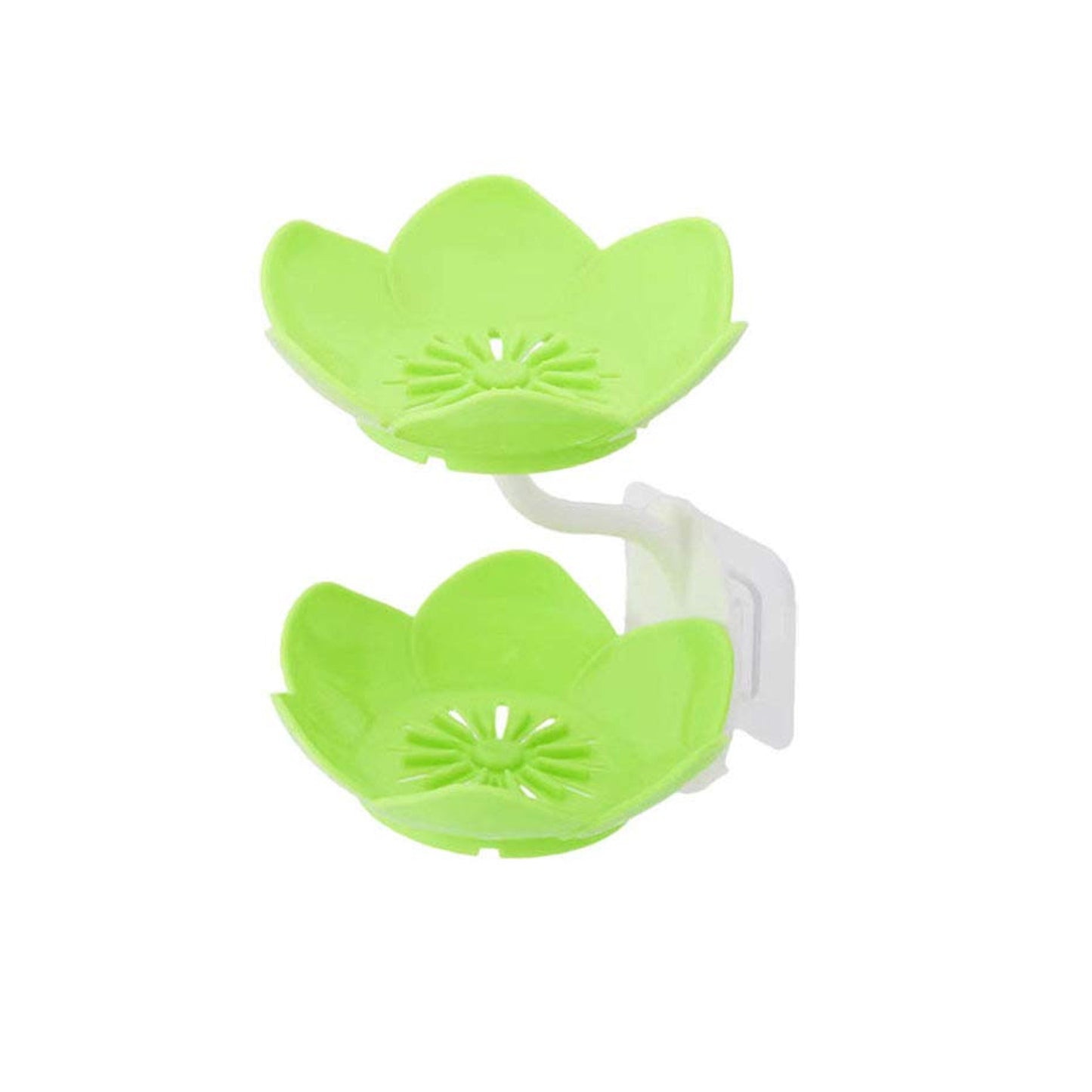Wukusy Dabble Layer Flower self-draining soap dish holder for bathroom and kitchen showers, with multiple layers and drainage features.