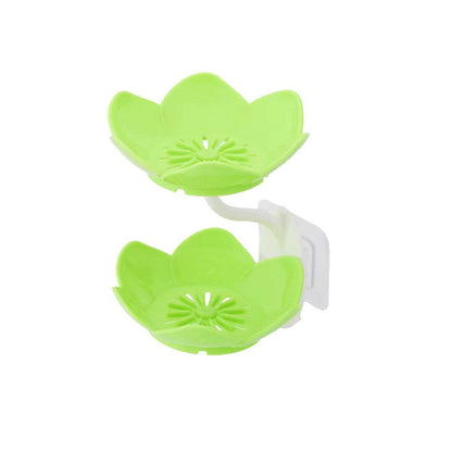 Wukusy Dabble Layer Flower self-draining soap dish holder for bathroom and kitchen showers, with multiple layers and drainage features.