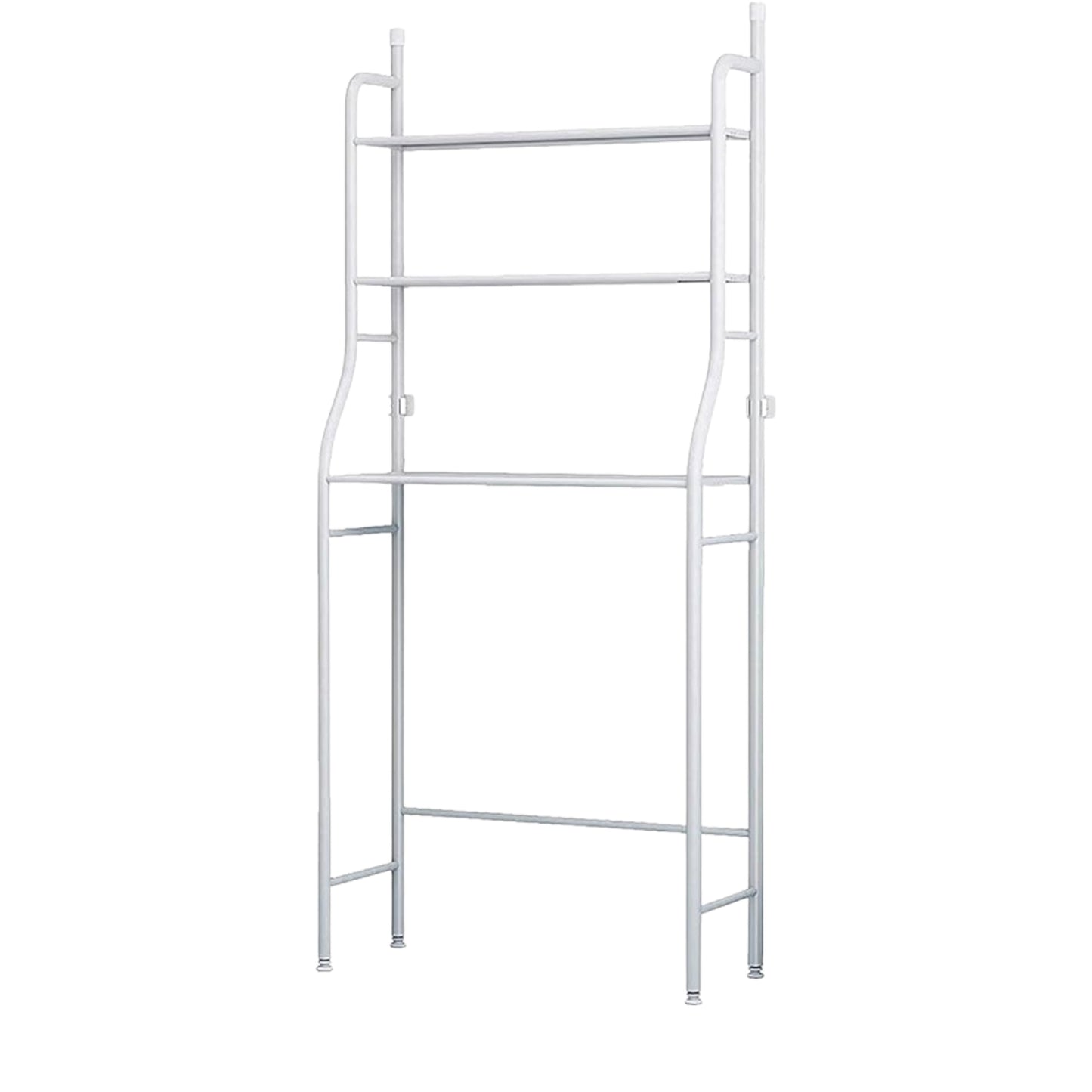 Wukusy multi-layer metal toilet storage rack with bathroom shelves, space-saving organizer for laundry room and wash basin.