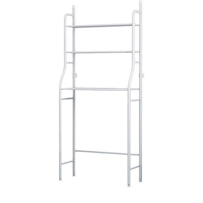 Wukusy multi-layer metal toilet storage rack with bathroom shelves, space-saving organizer for laundry room and wash basin.