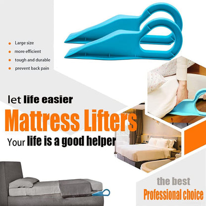 Wukusy 9002 Mattress Lifter for bed making and sheet changing, showing the tool used to lift and adjust mattresses easily.