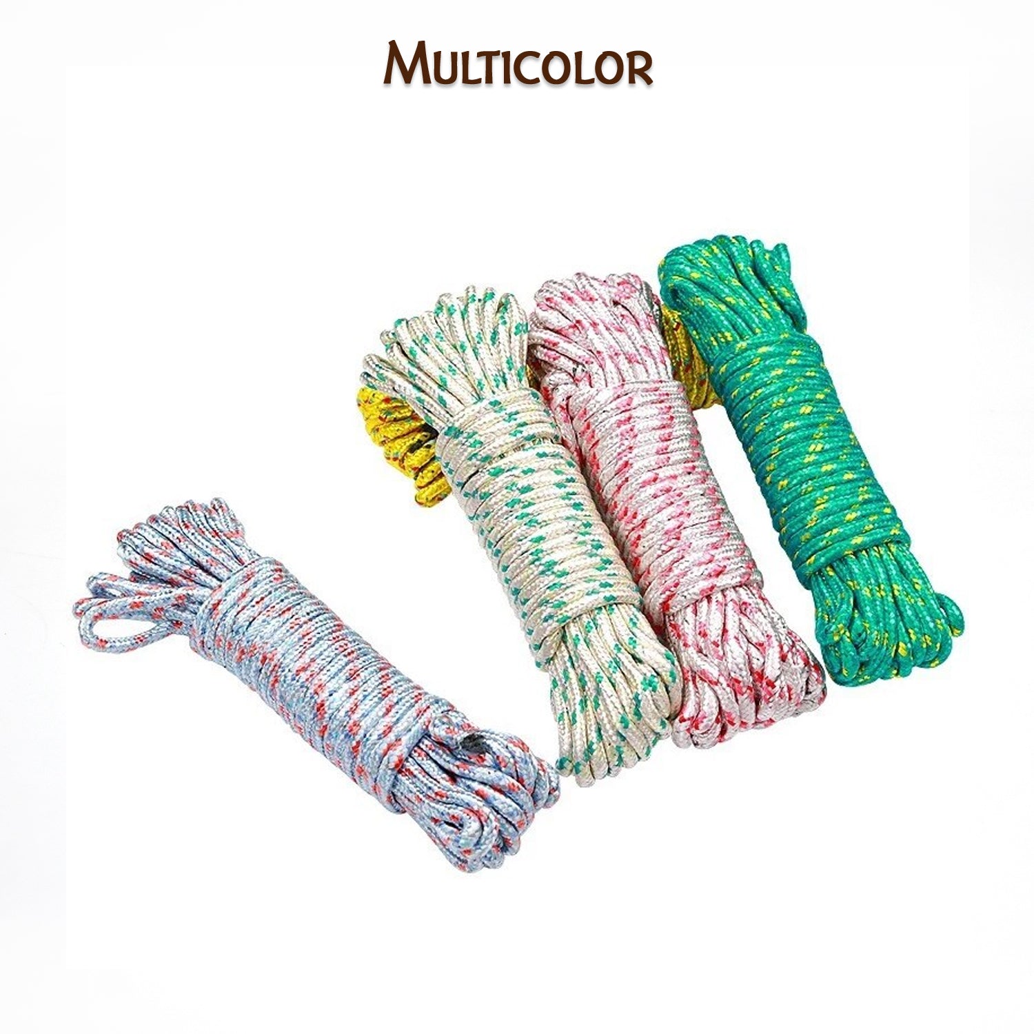 Heavy-duty Wukusy laundry clothesline rope, 10 meters nylon cord for outdoor camping, indoor drying, and crafting projects.