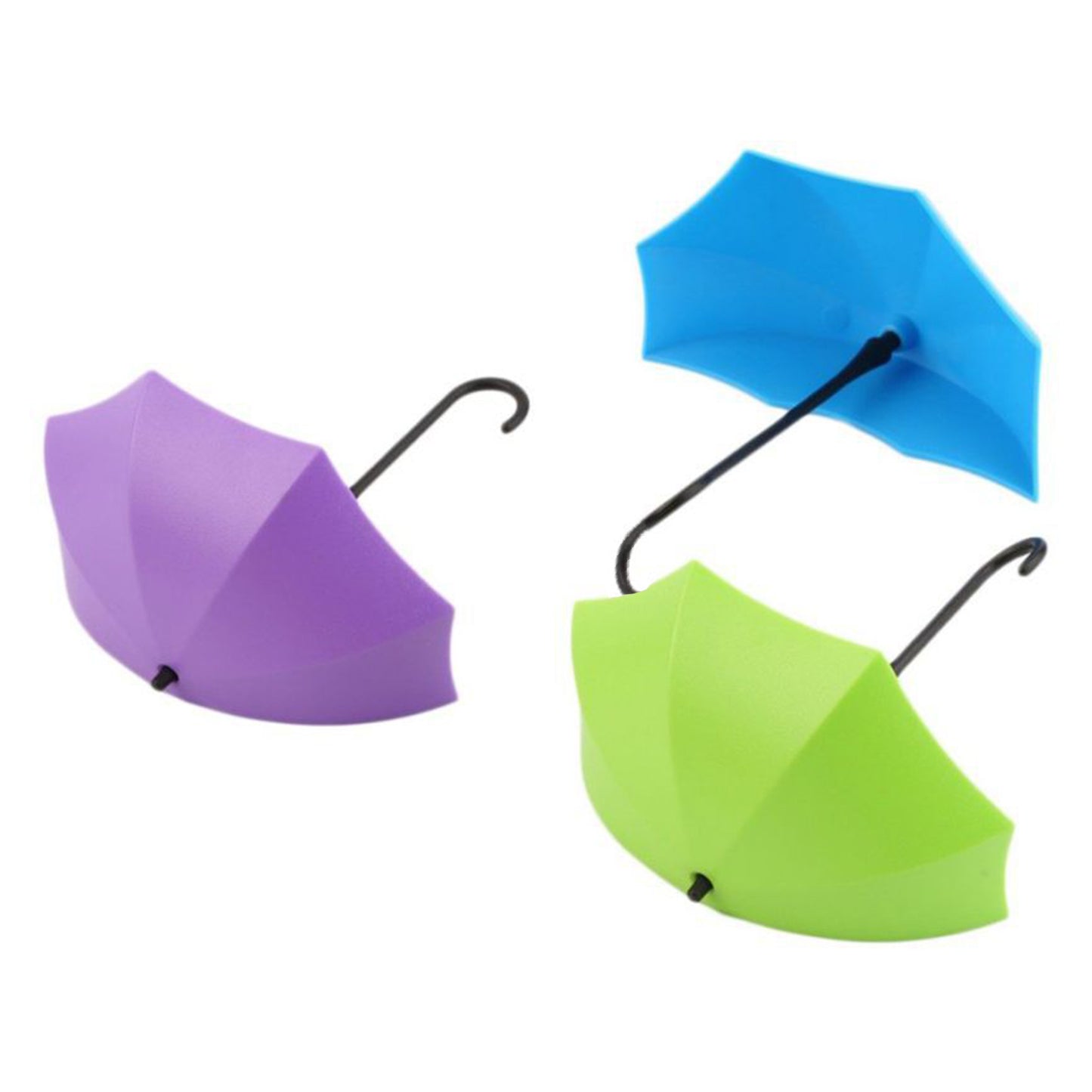 Wukusy multipurpose umbrella, key, and hat wall hook in multicolor, perfect for home organization and hanging essentials.