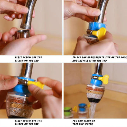 Wukusy 9092 water faucet filter cartridge with six-layer purifier and universal interface for clean, improved tap water.