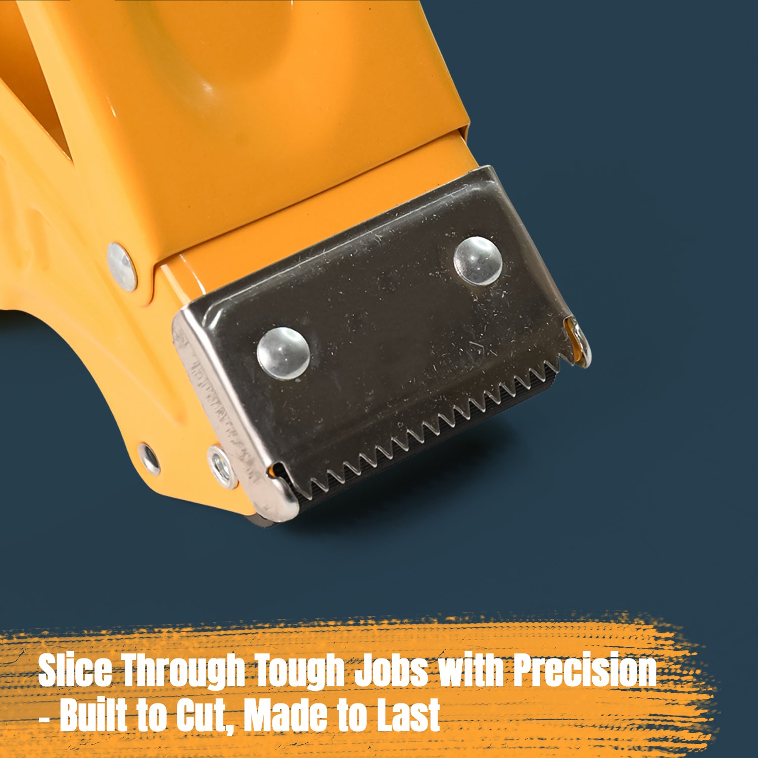 Wukusy metal packing tape dispenser cutter for home office, 55mm width, with handle and blade for easy tape cutting and packaging tasks.