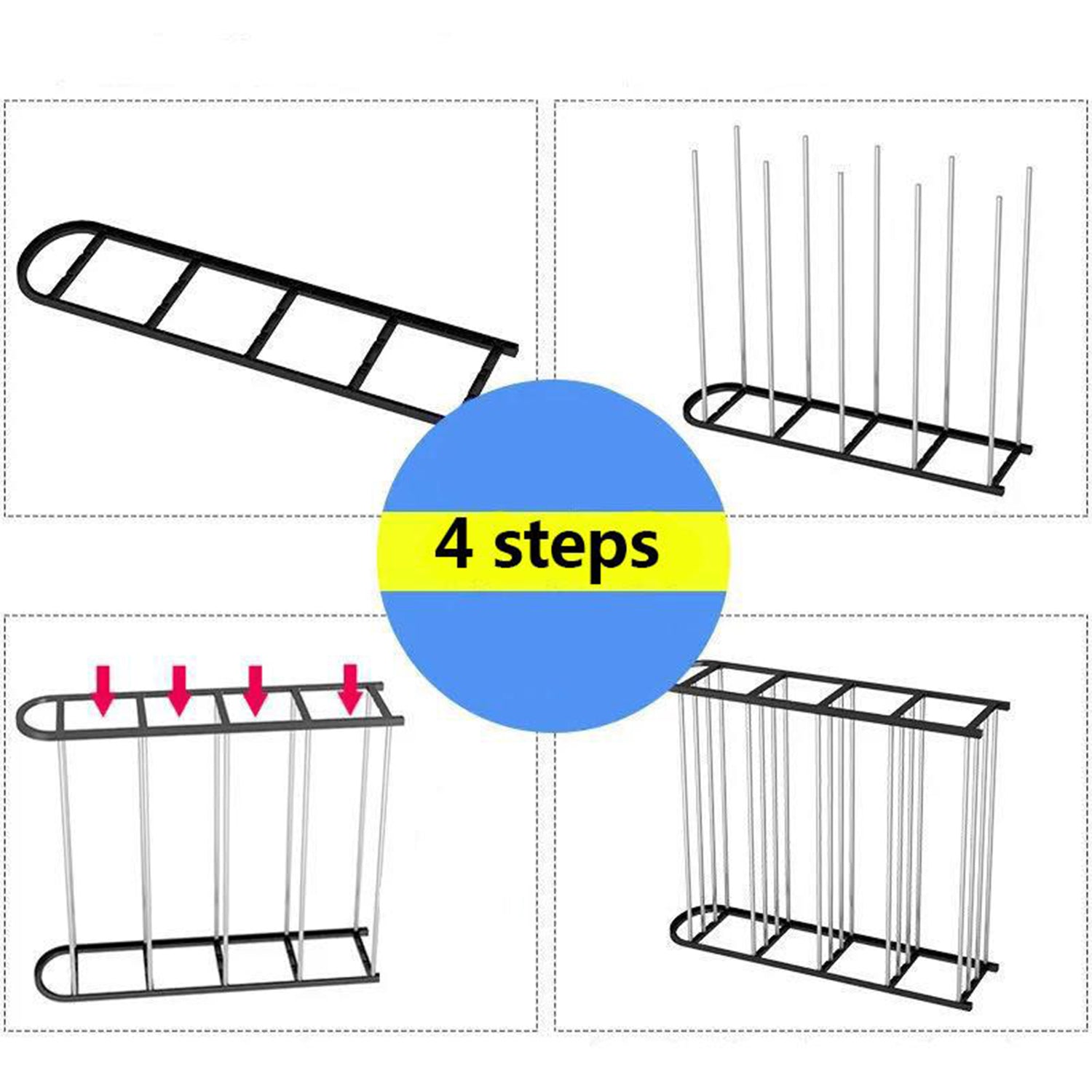 Wukusy simple shoe rack for home, practical design with sufficient capacity for organizing footwear efficiently.