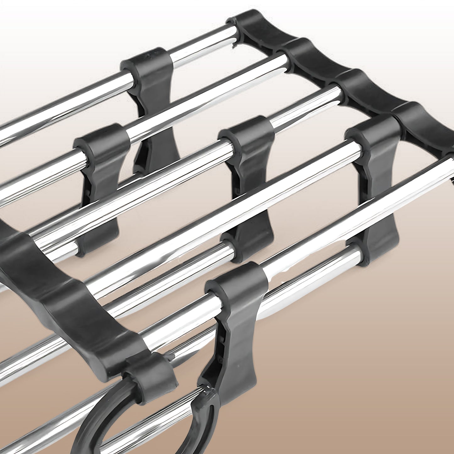 Wukusy adjustable big trouser pants hanger organizer hanging multiple pairs of trousers in a closet.