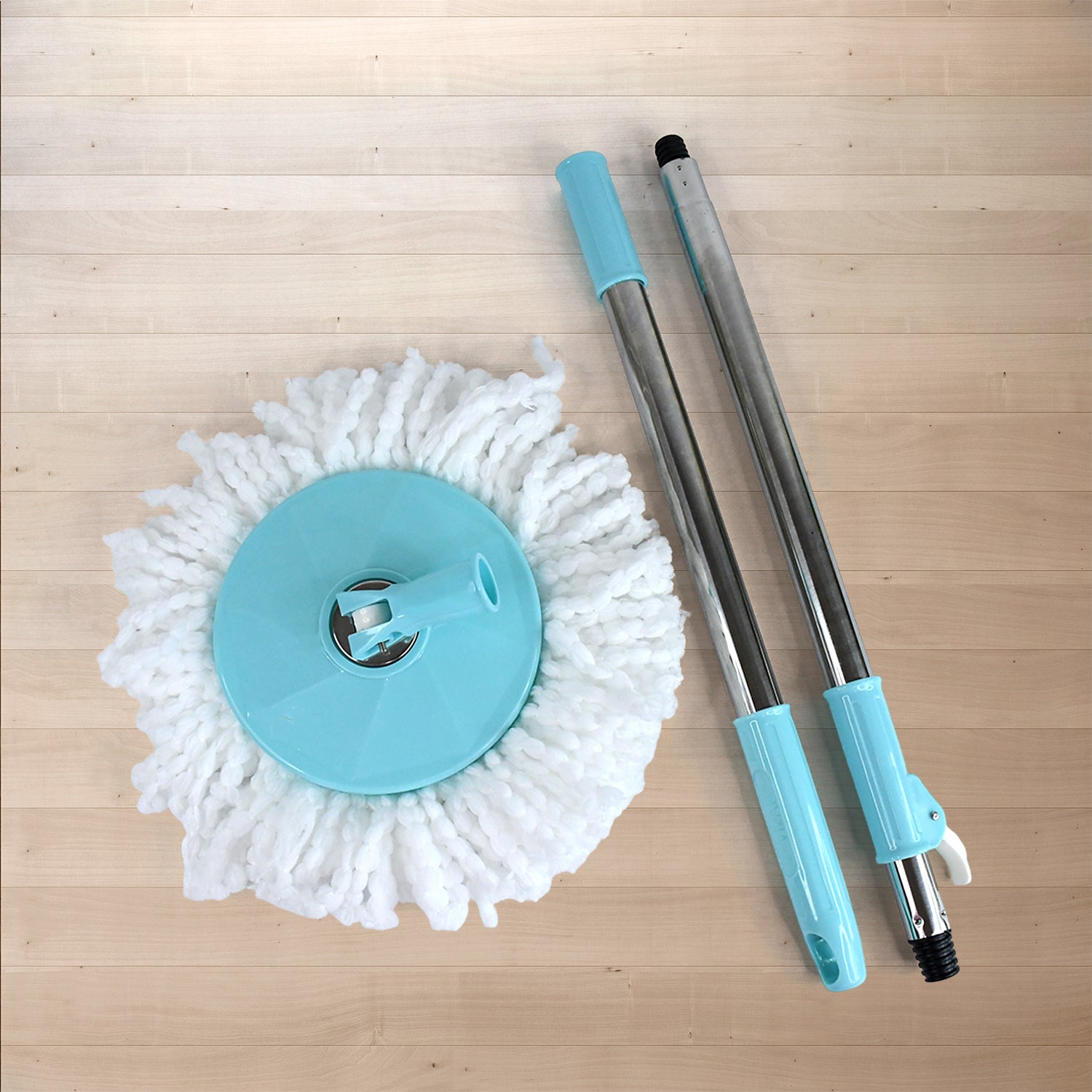 Adjustable stainless steel mop rod set from Wukusy, 120 cm, suitable for home cleaning and home improvement tasks.