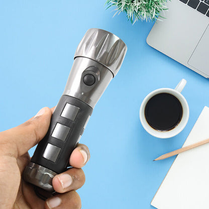 Wukusy aluminium LEDxenon rubber grip hand torch with 31.5V power, batteries not included, suitable for home improvement tasks