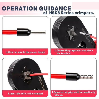 Wukusy home improvement ferrule crimping tool kit set with approximately 1200 pieces for electrical wiring and cable assembly.