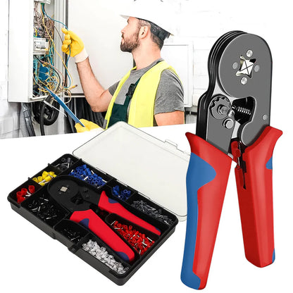 Wukusy home improvement 1200-piece ferrule crimping tool kit set with various tools and accessories for electrical projects