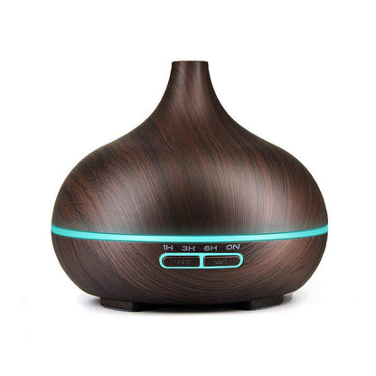 Wukusy aromatherapy humidifier with 7 colorful LED lights, 500ml capacity, remote control for home improvement relaxation.