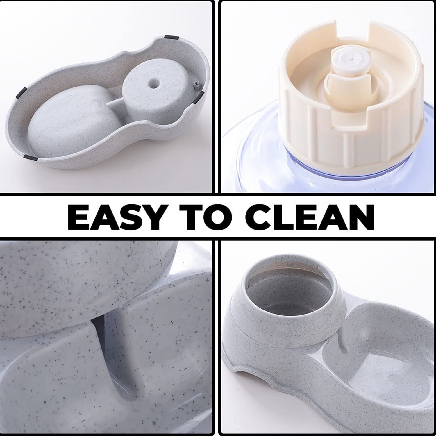 Wukusy automatic pet water dispenser with gravity-fed drinking bowl for cats and dogs, ideal for home pet hydration needs.