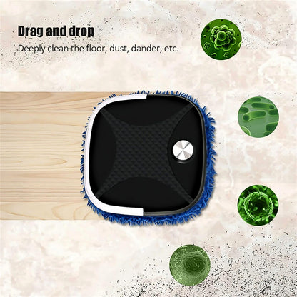 Wukusy automatic smart floor cleaning robot for home improvement, shows sleek robot device cleaning hardwood floor.
