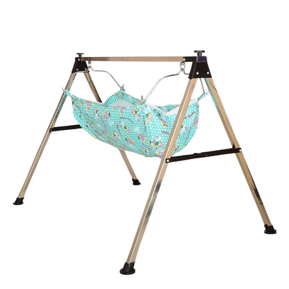 Portable folding baby swing with stainless steel stand, suitable for boys and girls, by Wukusy, perfect for home improvement.