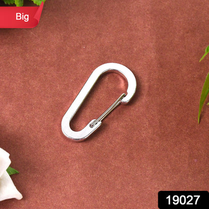 Wukusy big snap hook clasp with loop for belts and keychains, durable metal keychain belt loop attachment.