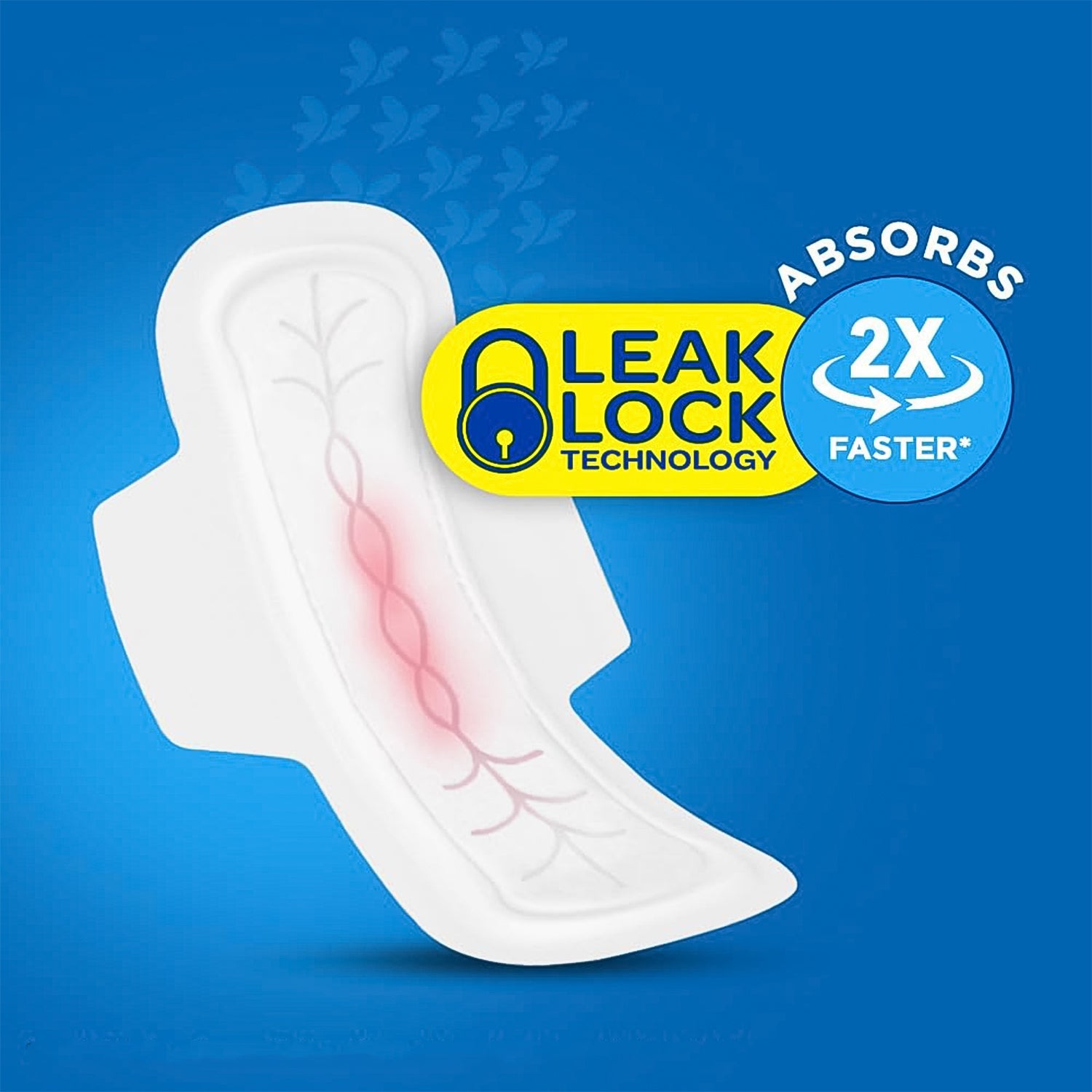 Blue Lady Extra Long Sanitary Pads with Wides Wings by Wukusy, 320mm, 40-pack for reliable coverage and comfort.