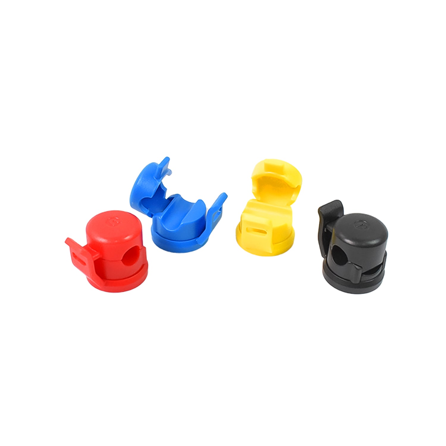 Wukusy adhesive cable holders, 4-piece set, for organizing and managing cables on home desks or walls.
