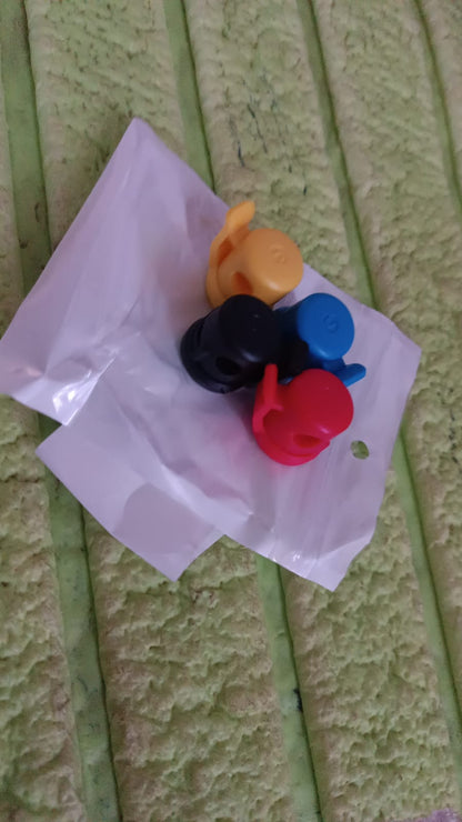 Set of four Wukusy adhesive cable holders for home cable management, keeping cords organized and tidy.