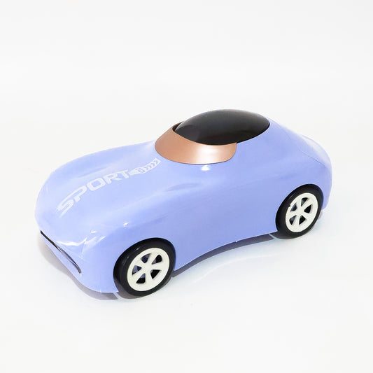 Wukusy car-shaped water bottle with built-in straw, 280ml, plastic travel bottle for kids or home use.