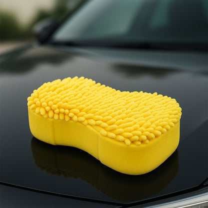 Wukusy chenille microfiber car washing sponge for gentle cleaning, ideal for home car detailing and home improvement projects.