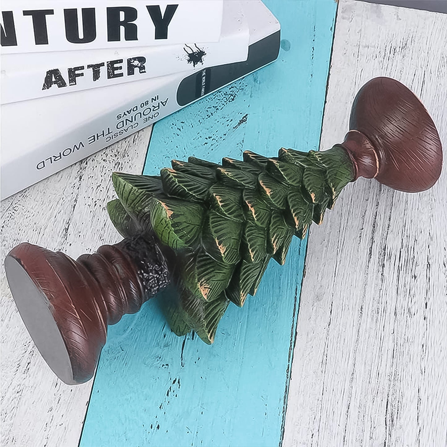 Decorative Christmas tree candleholder candlestick by Wukusy for home decor and holiday improvement.