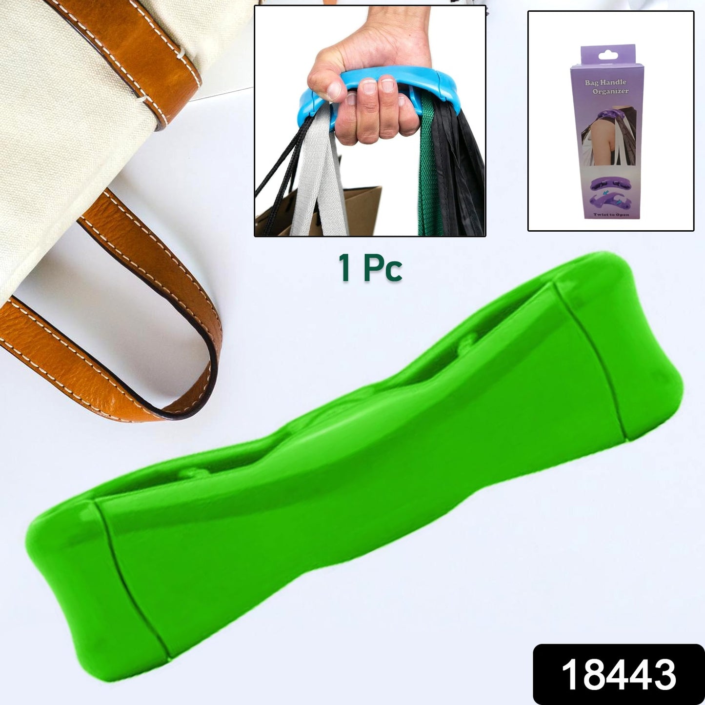Wukusy Click Carry Grocery Bag Holder in multi-color, a convenient home improvement accessory for organizing grocery bags.