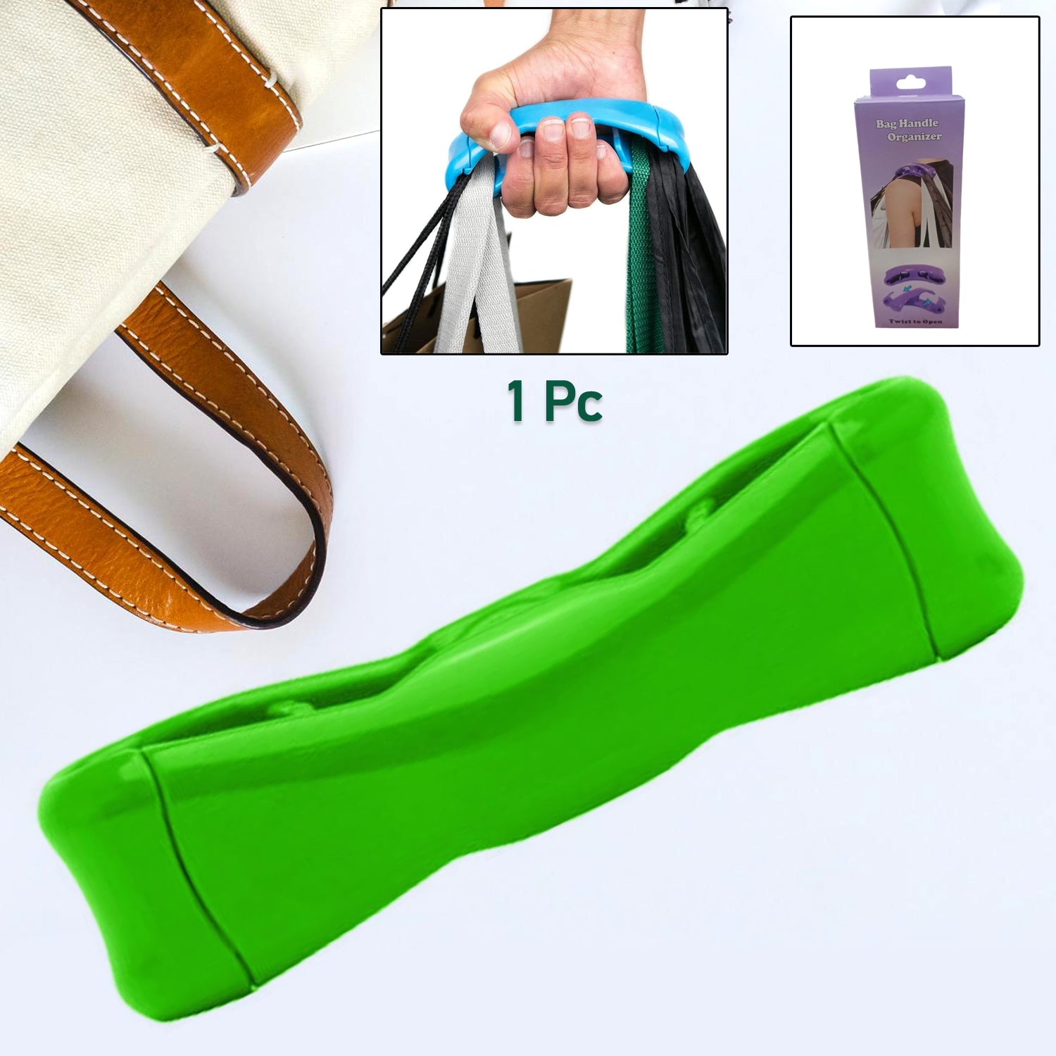 Wukusy Click Carry Grocery Bag Holder in multiple colors, home improvement accessory for organizing and carrying grocery bags.