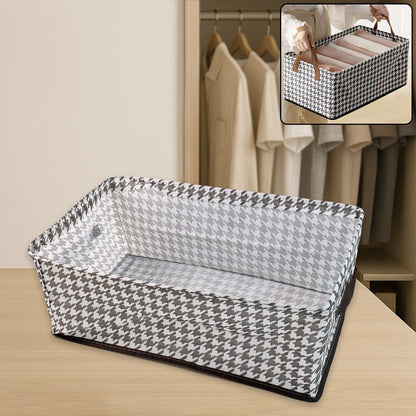 Wukusy cloth storage baskets for closet organization, set of two fabric storage bins in neutral color, suitable for home improvement.