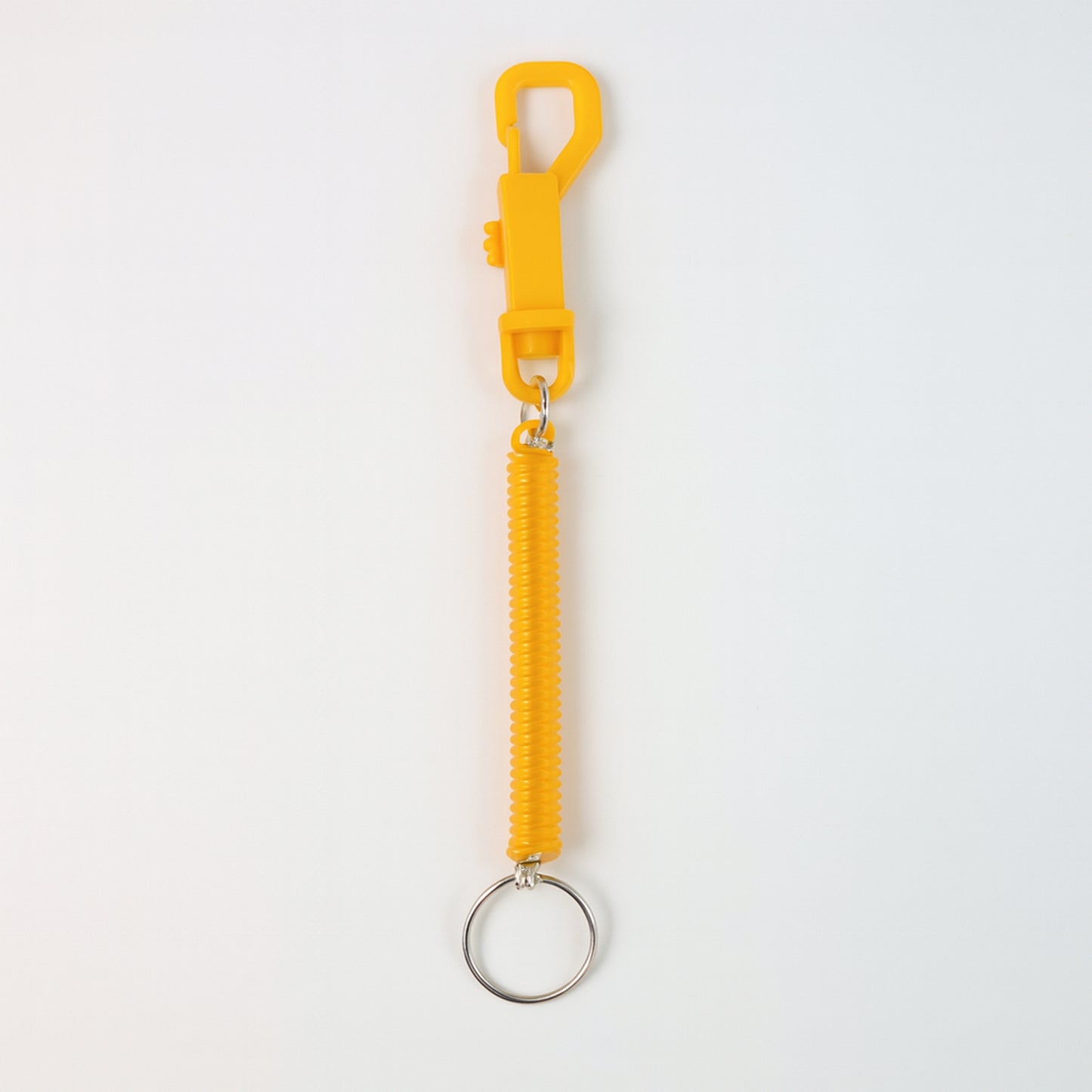 Wukusy coiled retractable keychain for home improvement, featuring durable design and keyring attachment.