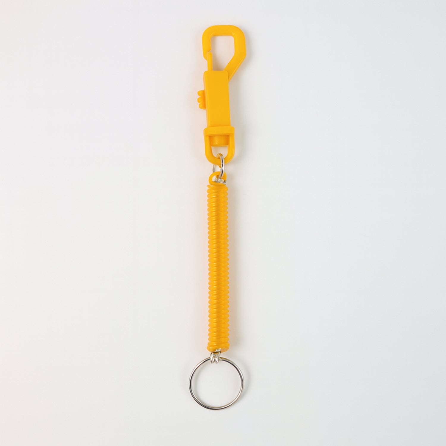 Wukusy coiled retractable keychain for home improvement, featuring durable design and keyring attachment.