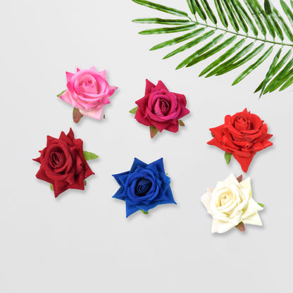 Set of 12 colorful flowing flower hair pins by Wukusy, ideal for home improvement or styling accessories.