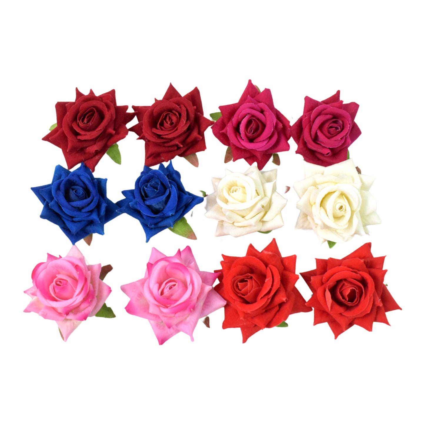 Set of 12 colorful flowing flower hair pins by Wukusy for home improvement and hair styling accessories.
