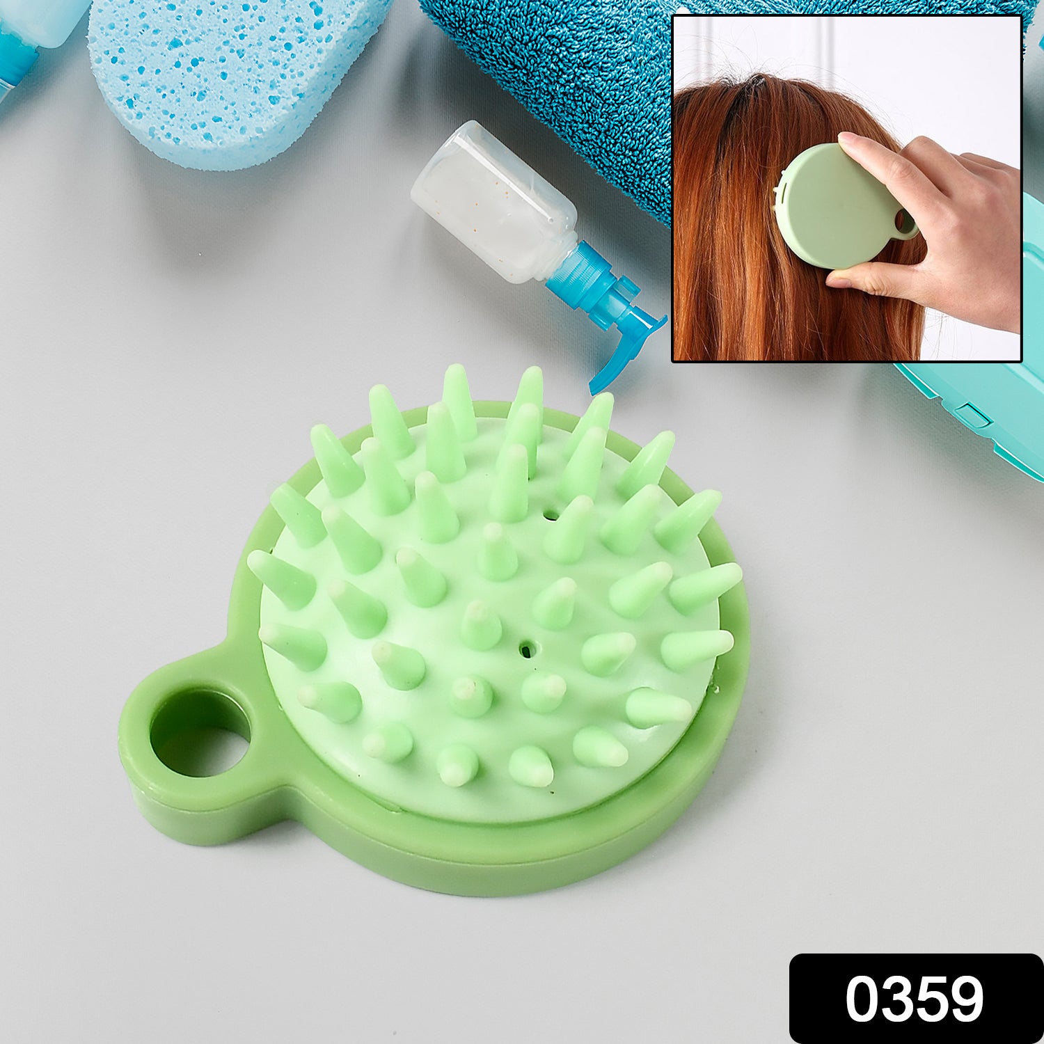 Wukusy scalp massage comb and hair brush, small portable washable shower brush for hair massage and removing loose short hair.