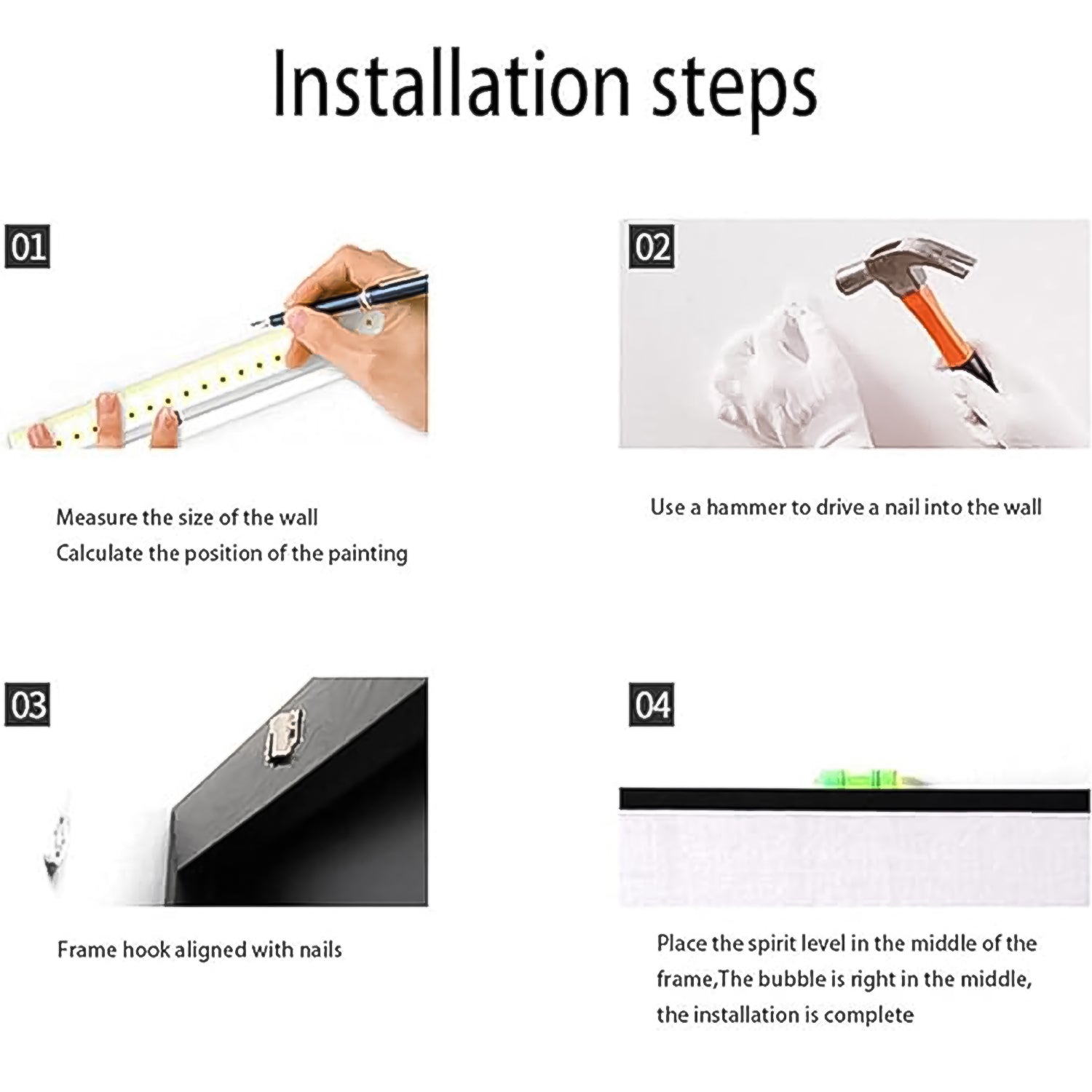 Wukusy DIY wall mounting kit with screws, brackets, and tools for home improvement projects.