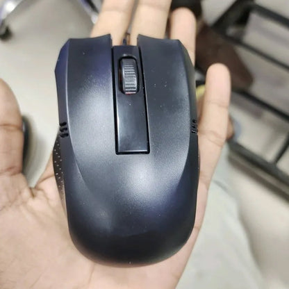 Wukusy wired optical computer mouse for laptops, black, with ergonomic design and USB connection, ideal for home improvement.