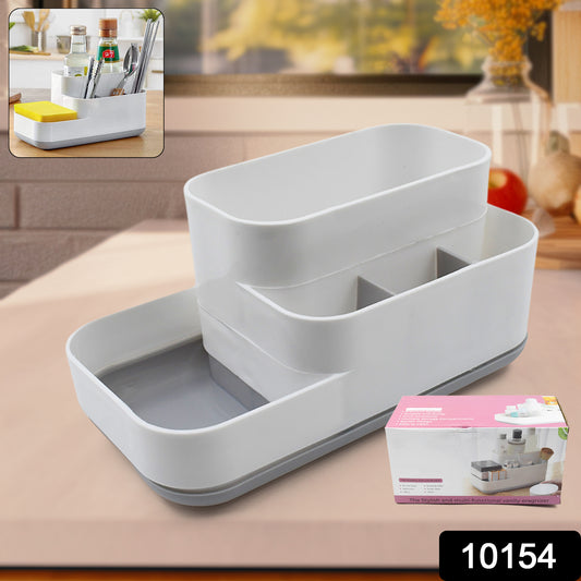 Wukusy cosmetic makeup organizer with multiple compartments for storing beauty products and accessories.