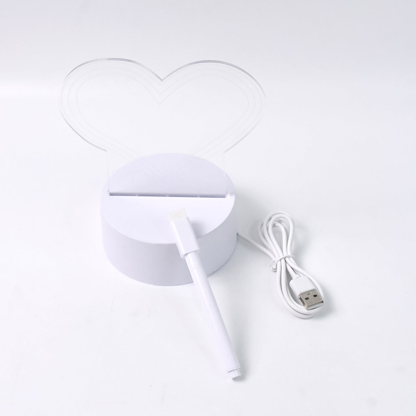 Wukusy Creative Visualization 3D acrylic decorative lamp with pen, ideal for home improvement and modern interior decor.