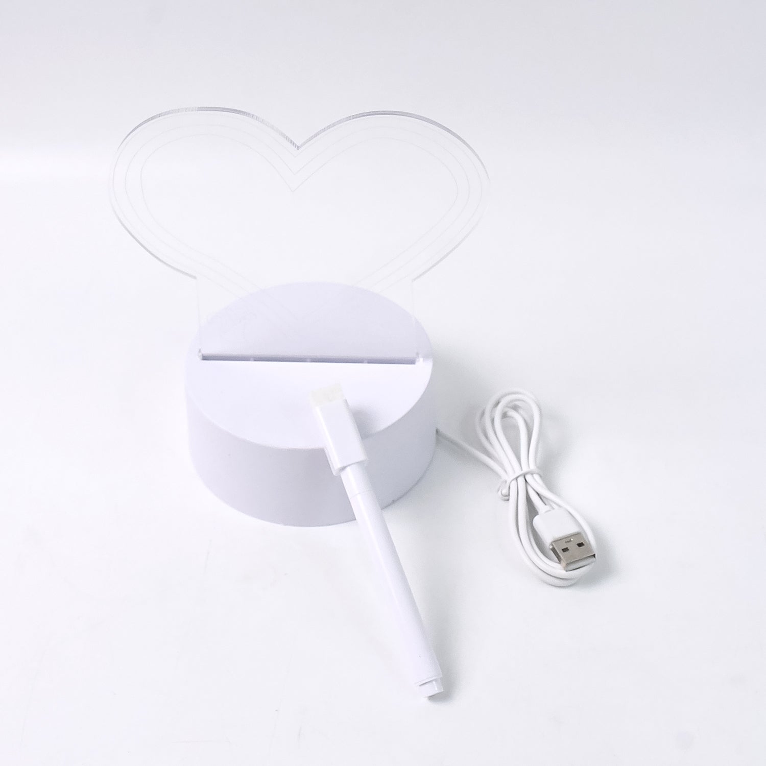 Wukusy Creative Visualization 3D acrylic decorative lamp with pen, ideal for home improvement and modern interior decor.