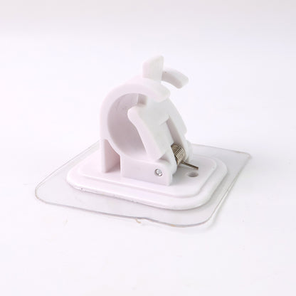 Wukusy self-adhesive curtain rod holder hooks, 2-piece set for easy home improvement and curtain installation.