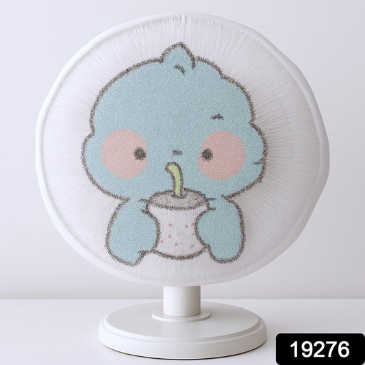 Cute cartoon character fabric mesh fan cover by Wukusy, designed to protect fans with colorful, playful character prints.