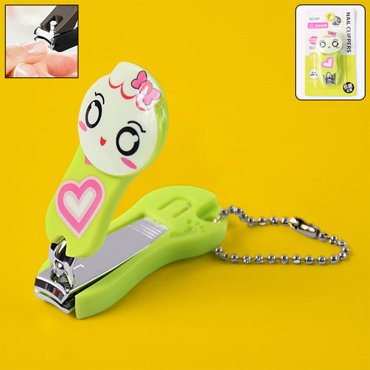 Cute cartoon nail clipper featuring a small cat, bear, and frog design, ideal for home grooming by Wukusy.